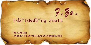 Földváry Zsolt névjegykártya