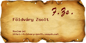 Földváry Zsolt névjegykártya