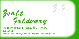 zsolt foldvary business card